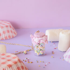 Μπουκάλι "Marshmallows" Ροζ/Χρυσό