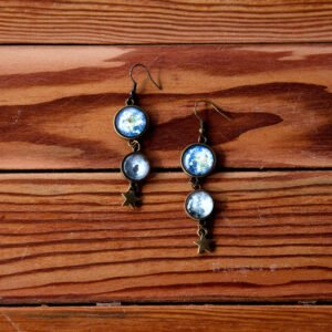 Σκουλαρίκια "Γη & Σελήνη"