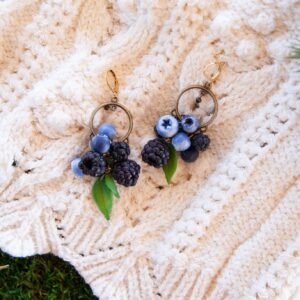 Σκουλαρίκια "Blackberries & Blueberries"