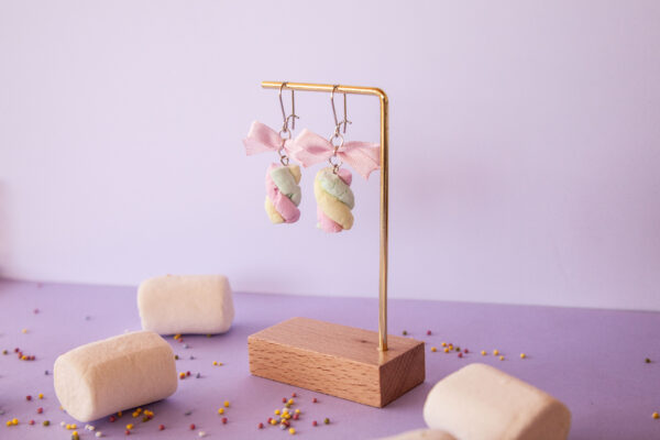 Σκουλαρίκια “Silver Marshmallow Bows” - Image 4