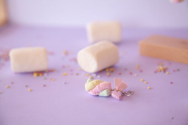 Σκουλαρίκια “Silver Marshmallow Bows” - Image 5