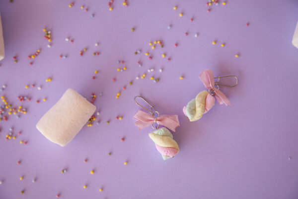 Σκουλαρίκια “Silver Marshmallow Bows” - Image 7
