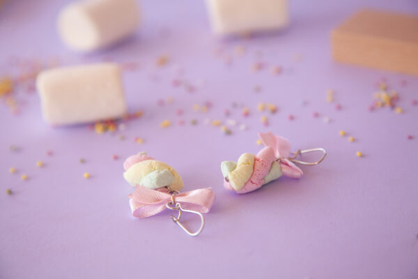 Σκουλαρίκια “Silver Marshmallow Bows” - Image 8
