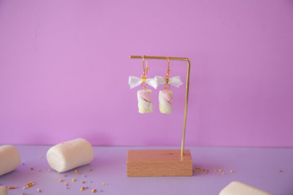 Σκουλαρίκια “Gold Marshmallow Bows” - Image 4