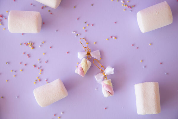 Σκουλαρίκια “Gold Marshmallow Bows”