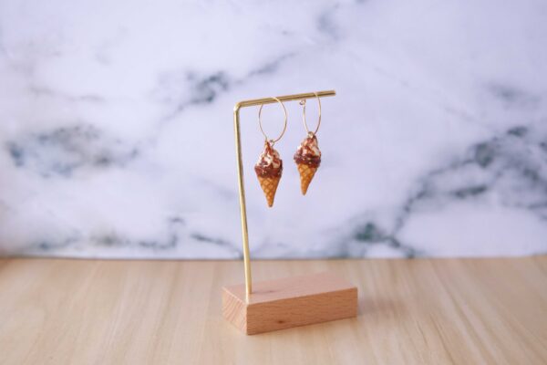 Σκουλαρίκια Παγωτό Μηχανής "Vanilla Caramel" - Image 4