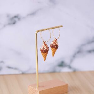 Σκουλαρίκια Παγωτό Μηχανής "Vanilla Caramel"