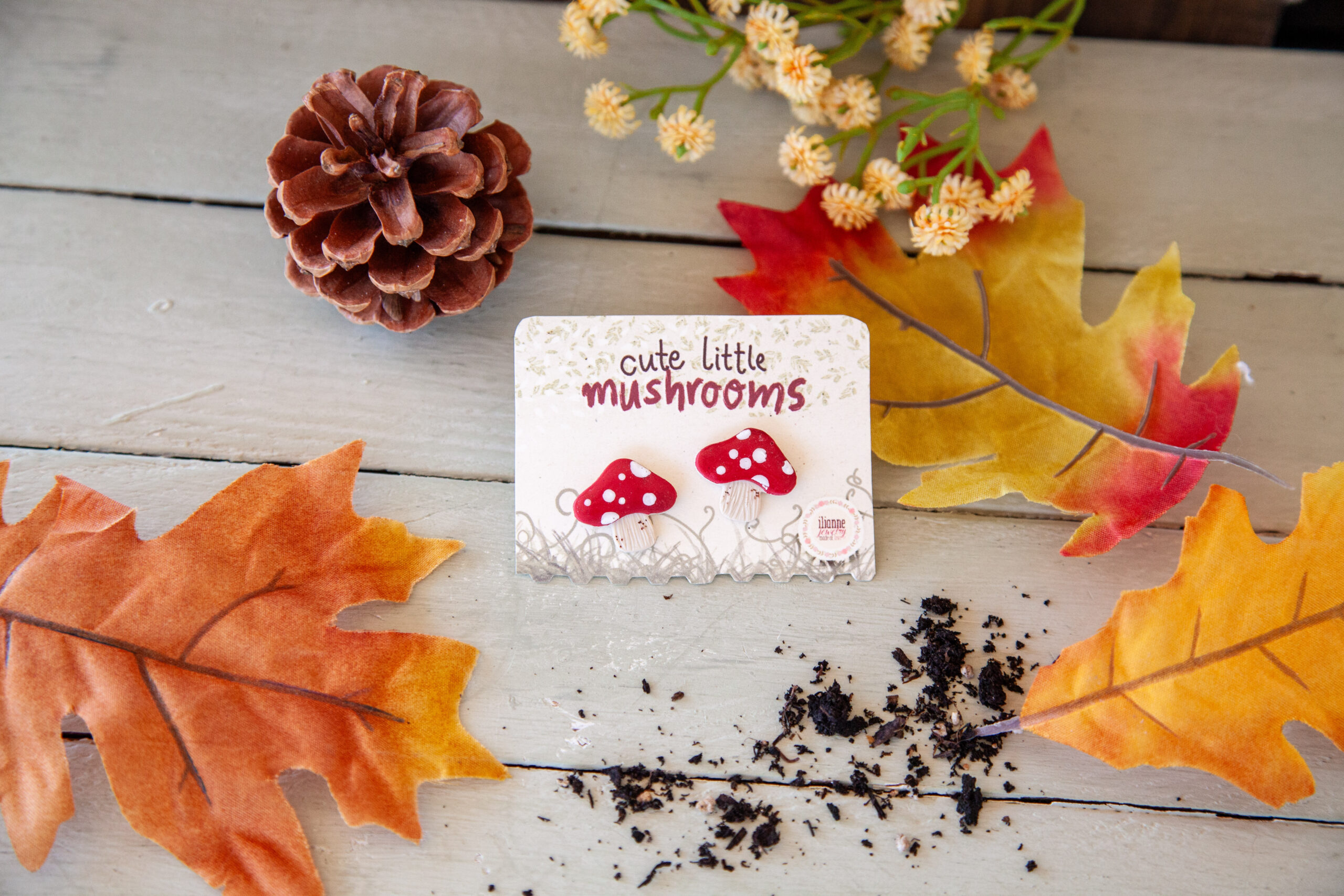 Σκουλαρίκια "Cute Little Mushrooms" - Image 10