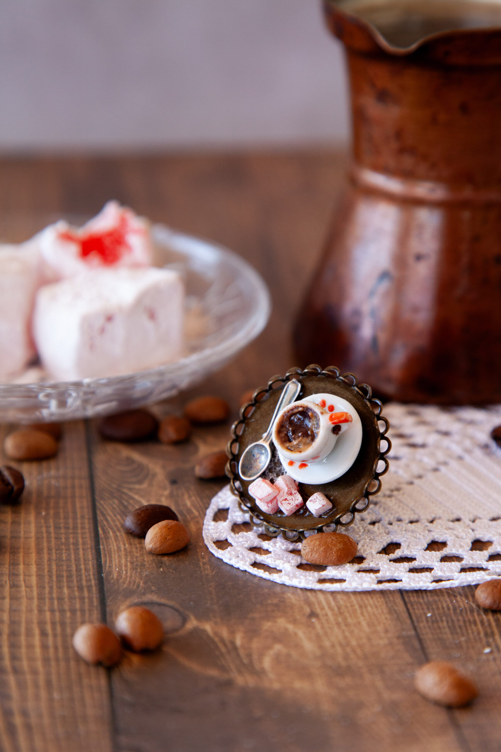 Δαχτυλίδι "Λουκουμάκι και Καφές" - Image 2