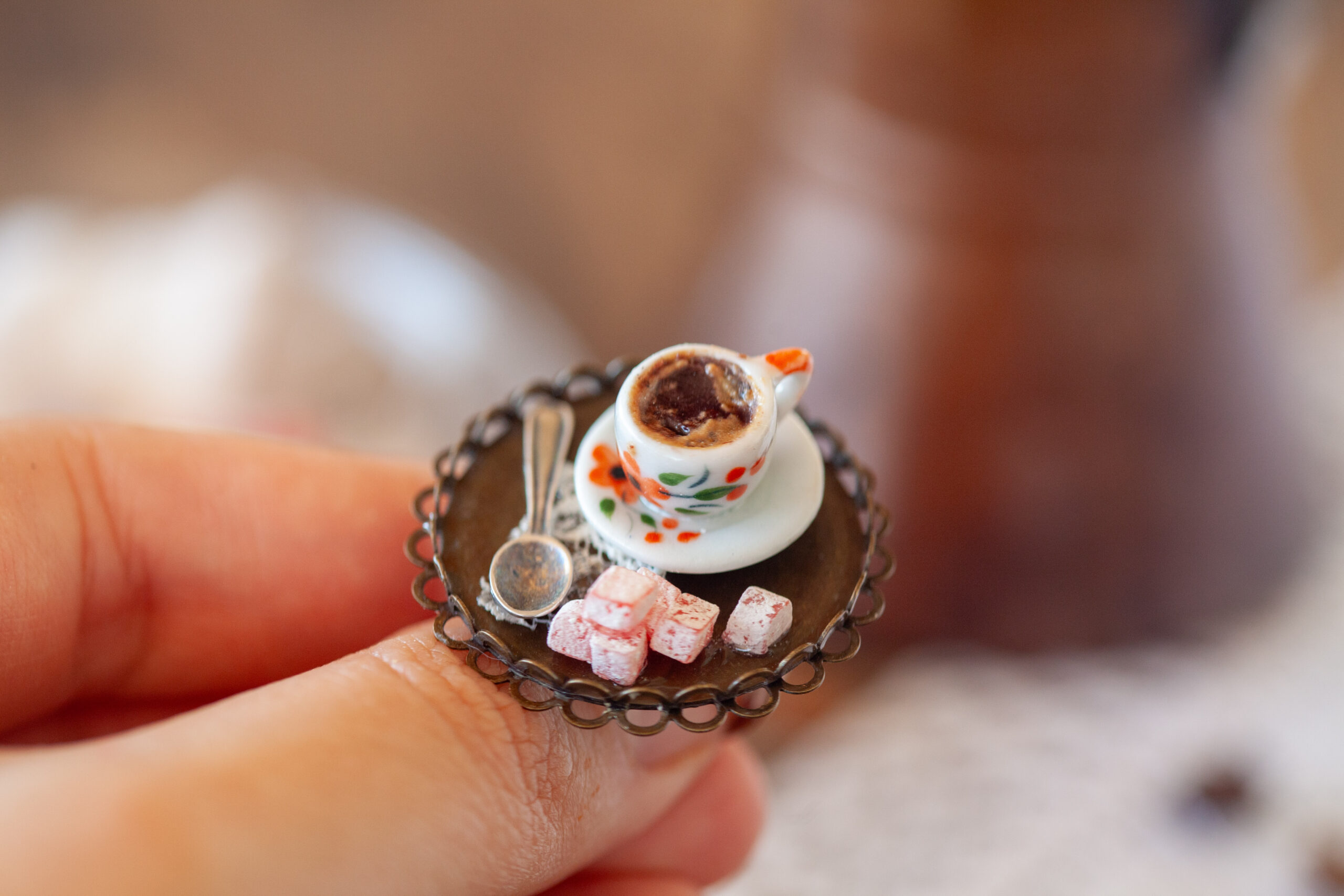 Δαχτυλίδι "Λουκουμάκι και Καφές" - Image 6