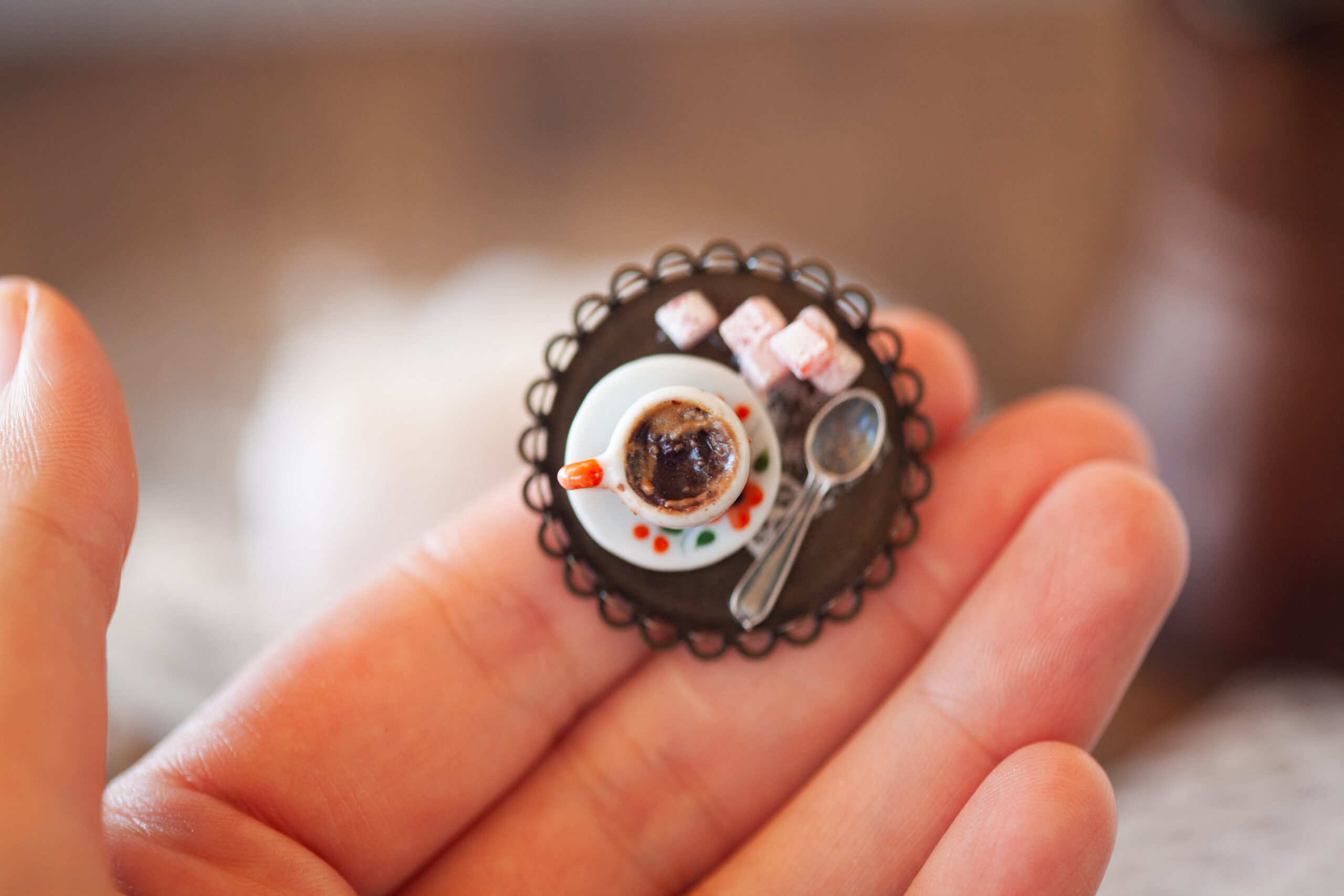 Δαχτυλίδι "Λουκουμάκι και Καφές" - Image 7