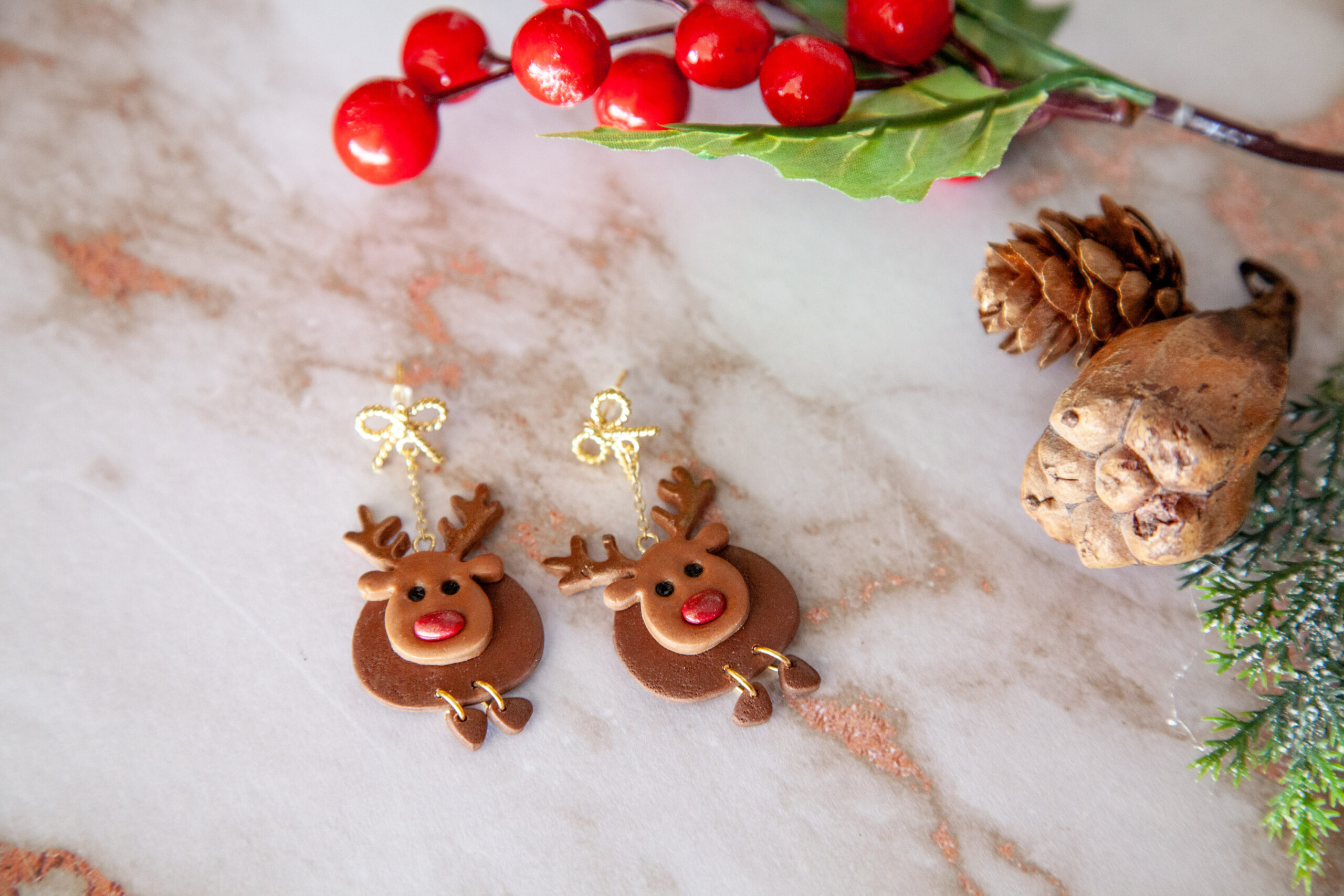 Σκουλαρίκια "Jingle Rudolphs" - Image 6