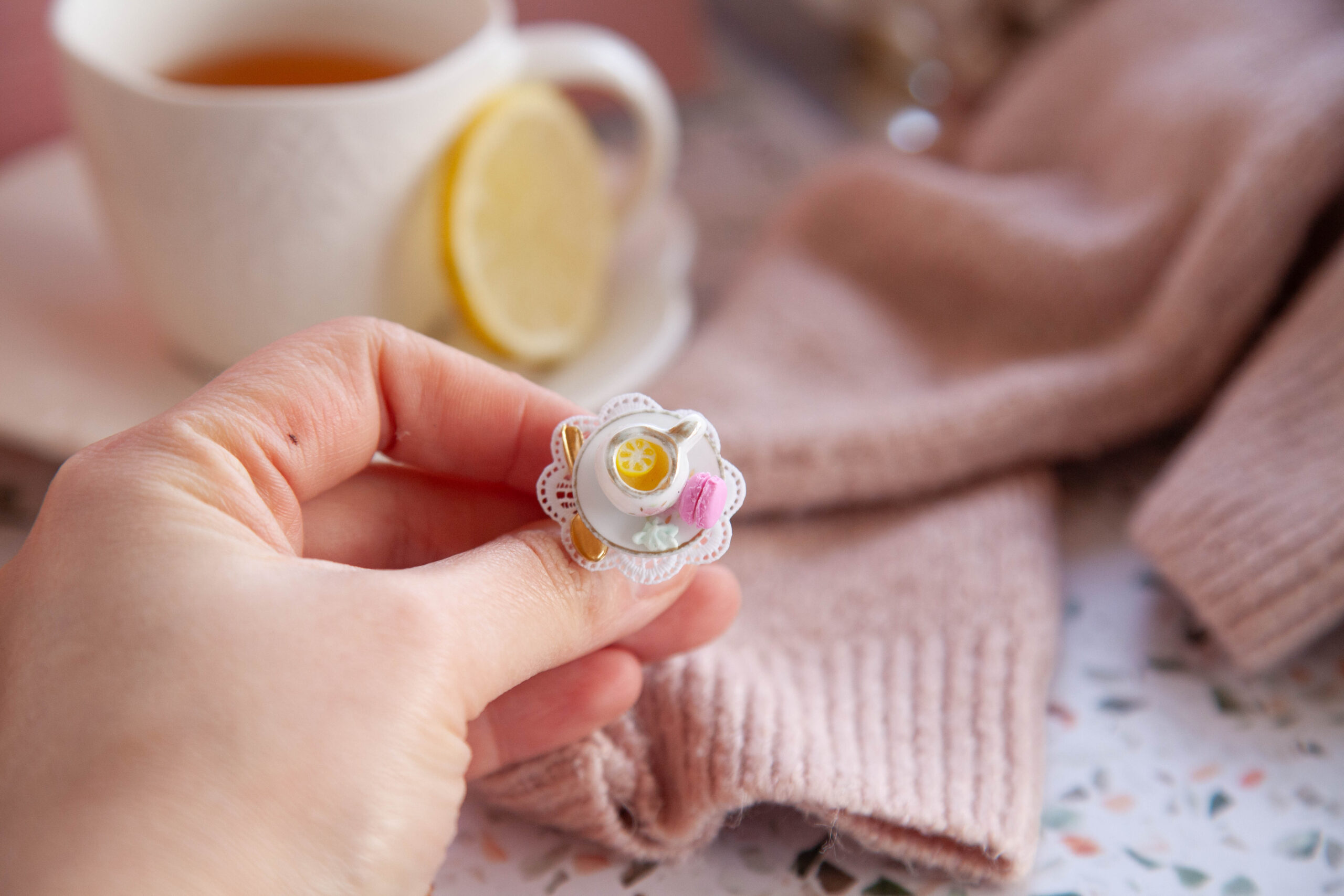 Δαχτυλίδι "Tea & Macarons" - Image 7