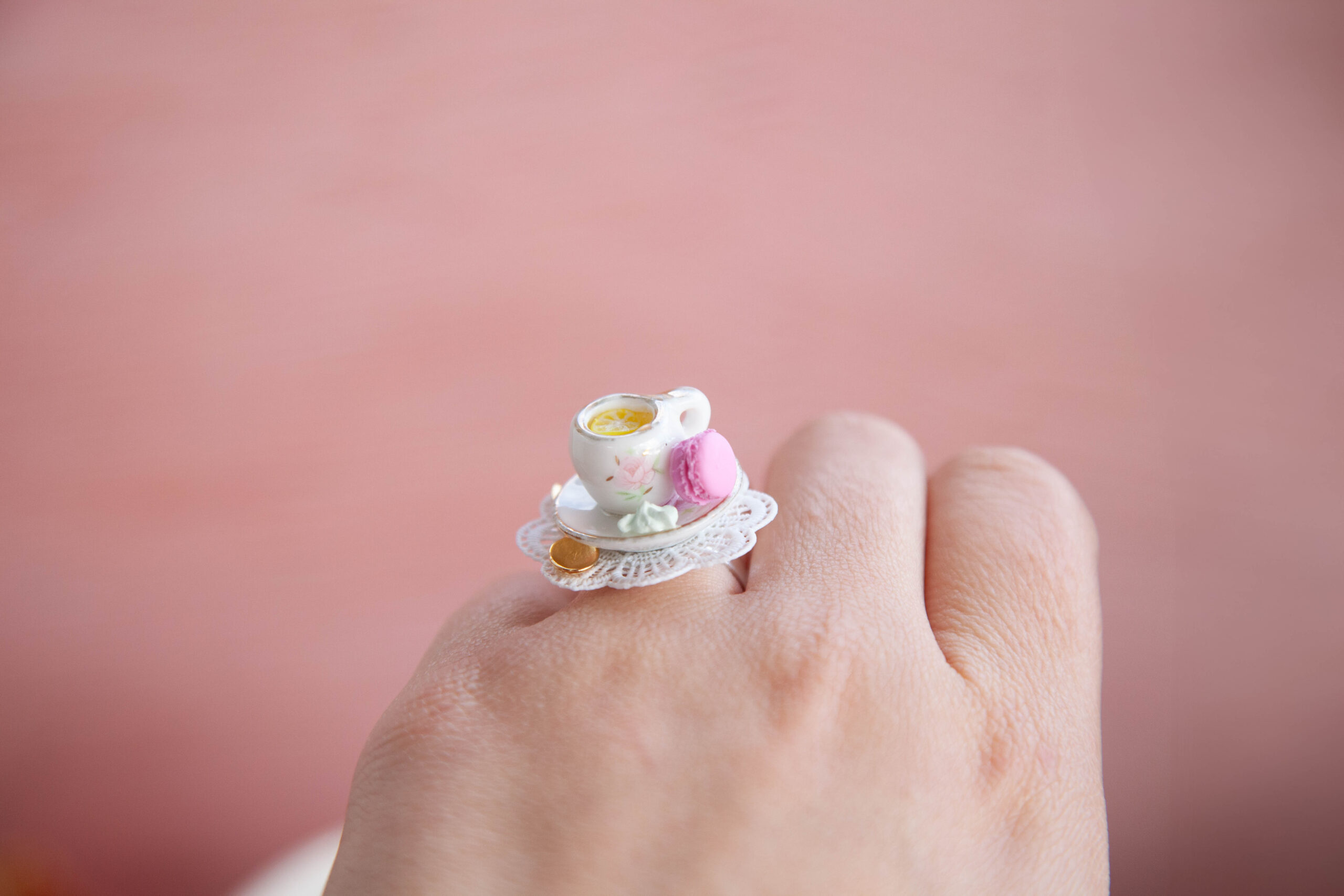 Δαχτυλίδι "Tea & Macarons" - Image 2