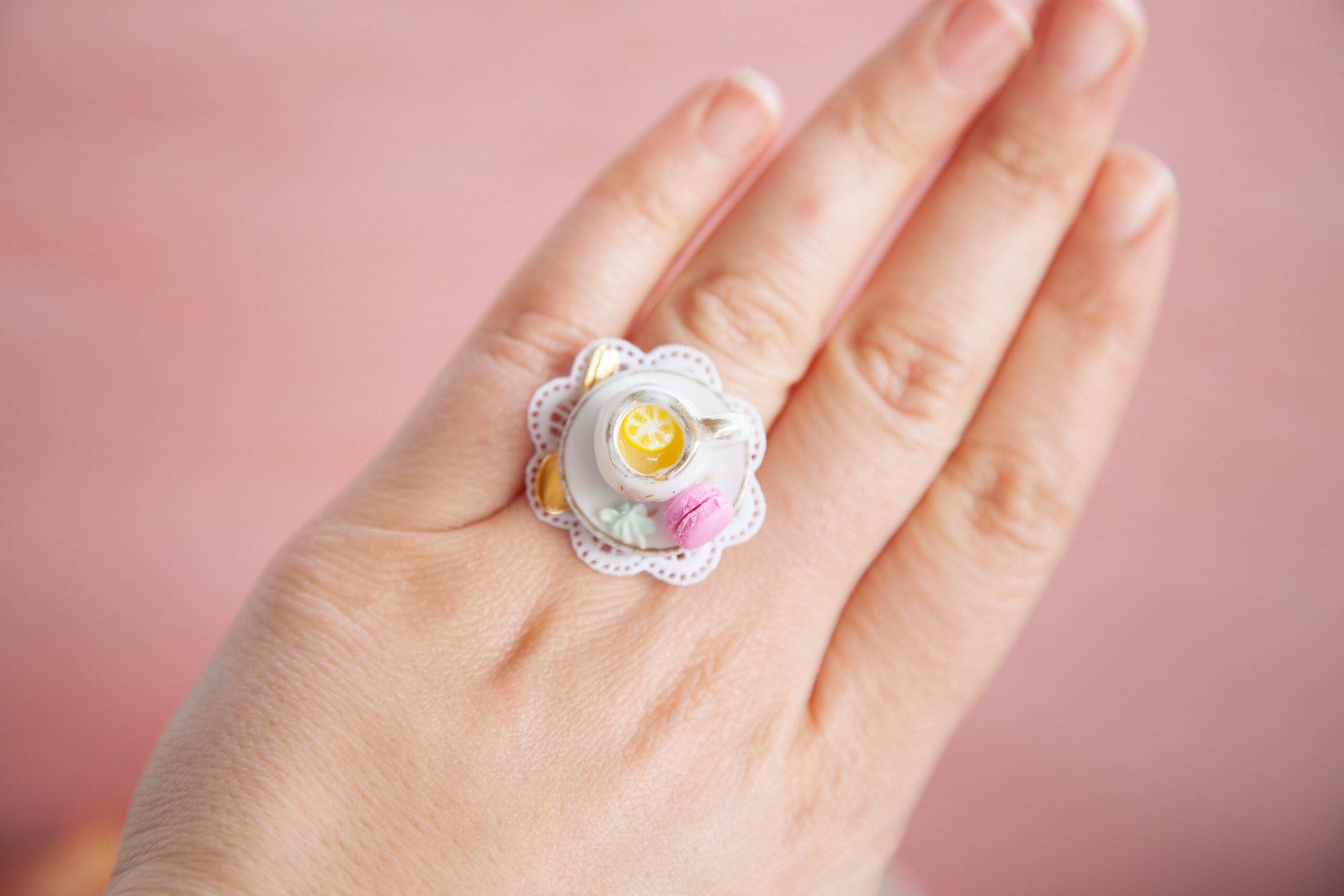 Δαχτυλίδι "Tea & Macarons" - Image 3